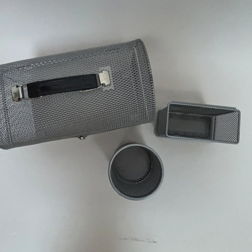 Silver Mesh Desk Storage Containers - Picture 8 of 11